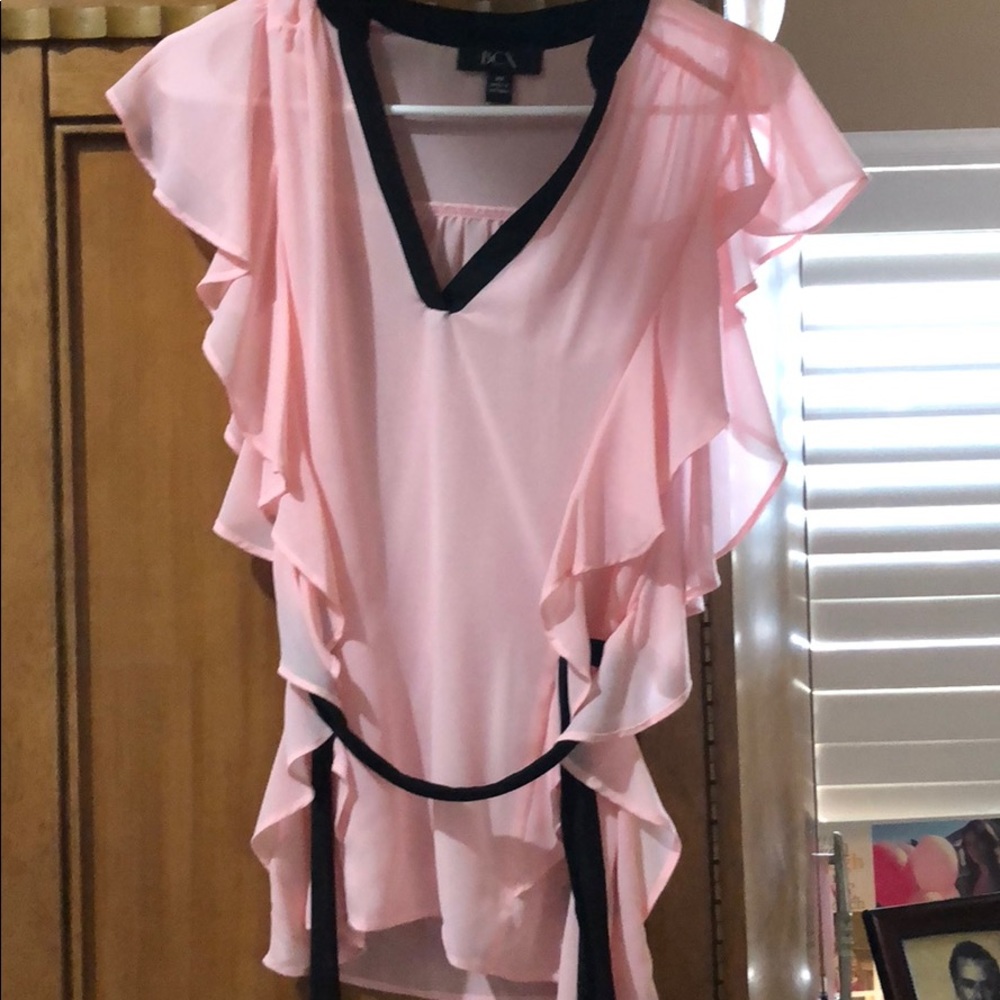 Pink black blouse never worn